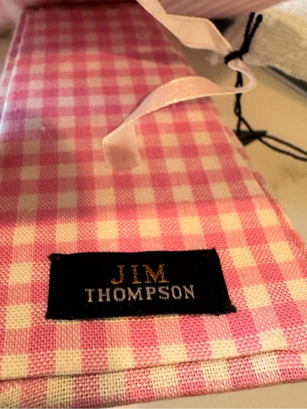 NWT Soft Embroidered Frame My Family Pink Gingham  Girl 3.5x5